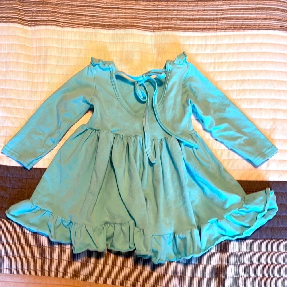 2 twirl ruffle long sleeve dresses 2T